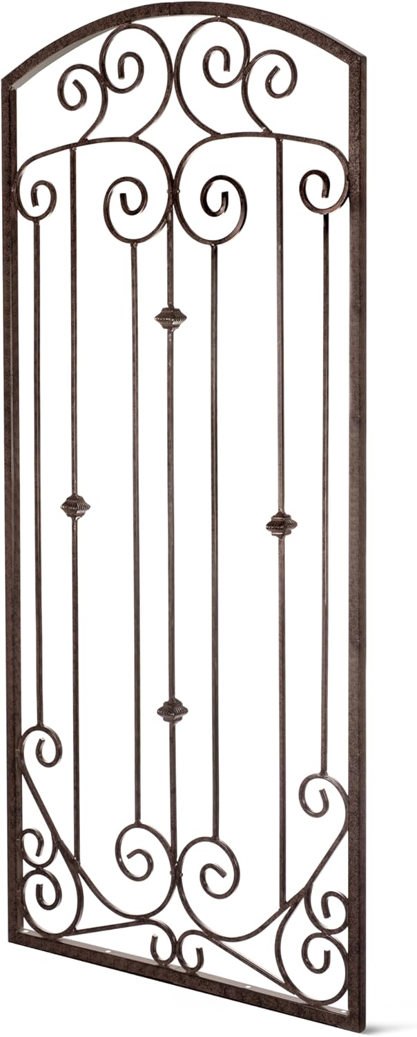 H Potter Trellis Garden Large Wrought Iron Heavy Scroll Metal Decoration Weather Resistant Lawn Patio Screen