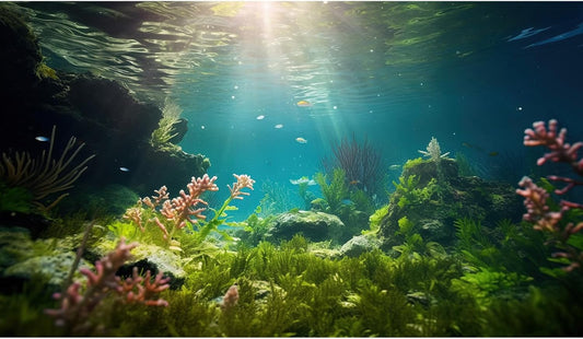 Ocean Floor Fish Tank Background Under The Sea Aquarium Background Underwater Aquatic Plants Sunray Terrarium Backgrounds Deep Sea Rock Tropical Aquarium Fish Tank Backgrounds Decors 30x12in