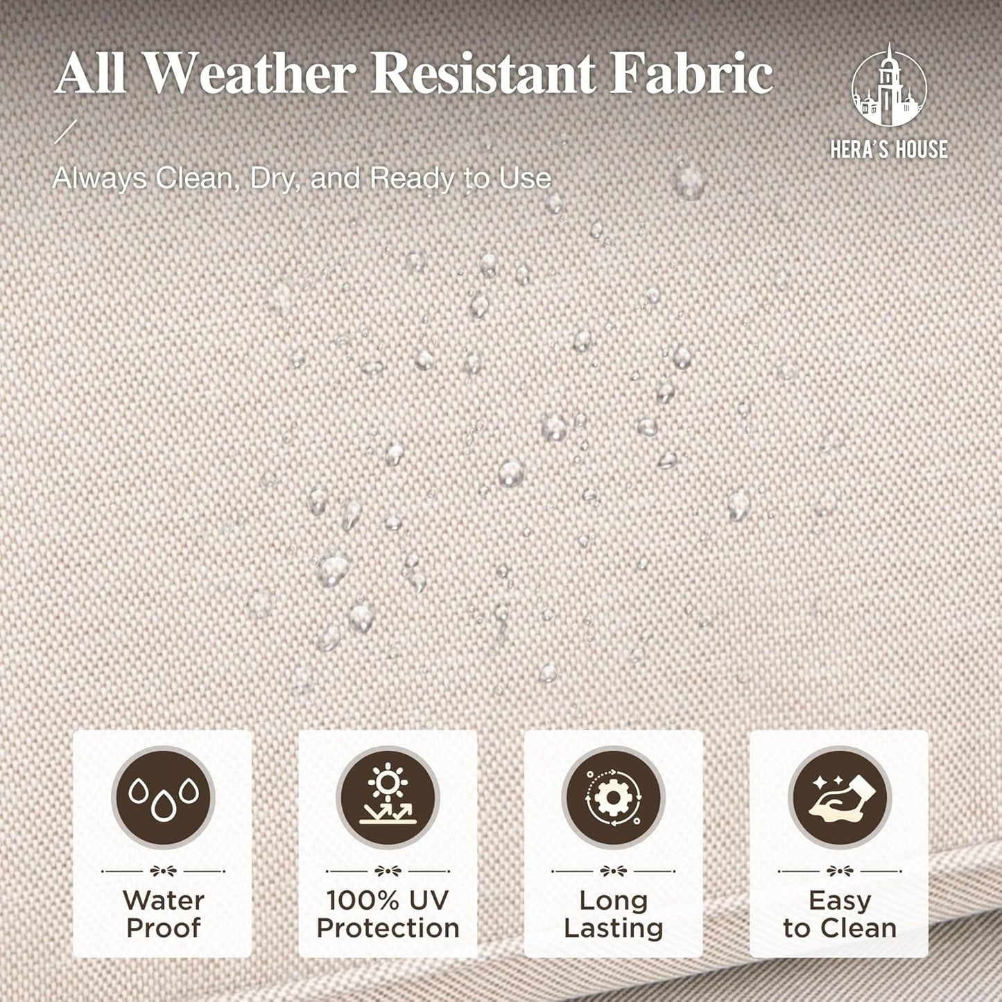 HERA'S HOUSE 6 Piece Patio Furniture Set, Outdoor Sectional Wicker Sofa with 44" Coffee Table, 5.5" Thick Waterproof Cushion All Weather 5 Seats Modular Conversation Couch Set for Garden Deck Backyard