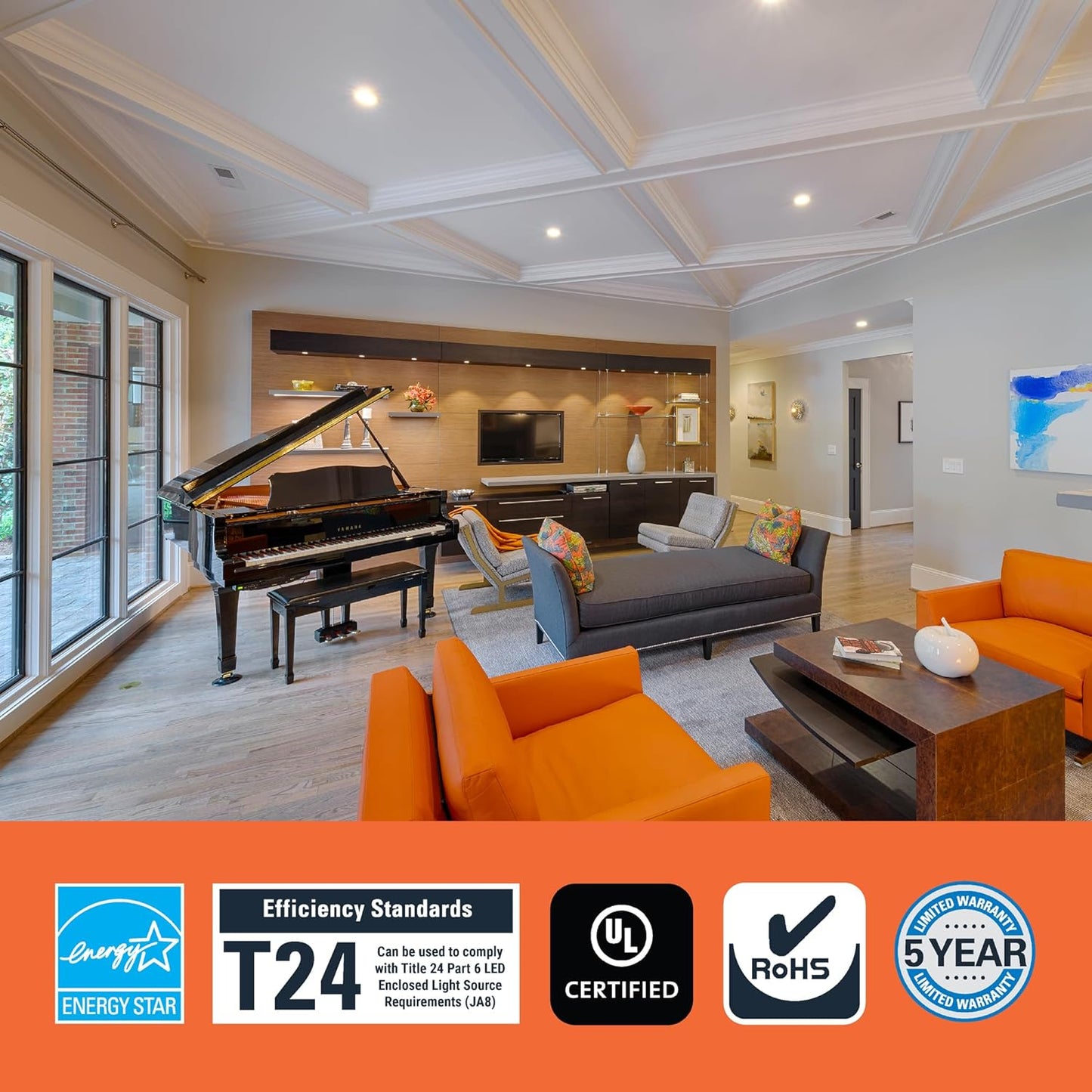 HALO LTE 5/6 Inch Indoor/Outdoor Recessed LED Trim Can Light, 3000K - Contractor Value Pack (12-Pack) - LTE566930-12PK