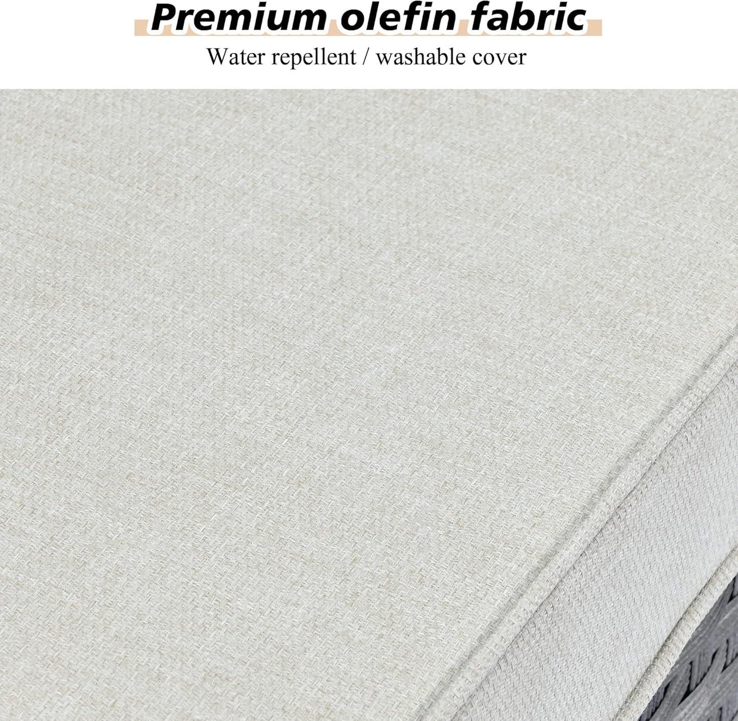 HOOOWOOO 12 Piece Modular Patio Outdoor Sectional Furniture Sofa Set,Wicker Conversation Set,Out Door Couch Set with Wide Arm for Outside All Weather(Beige)