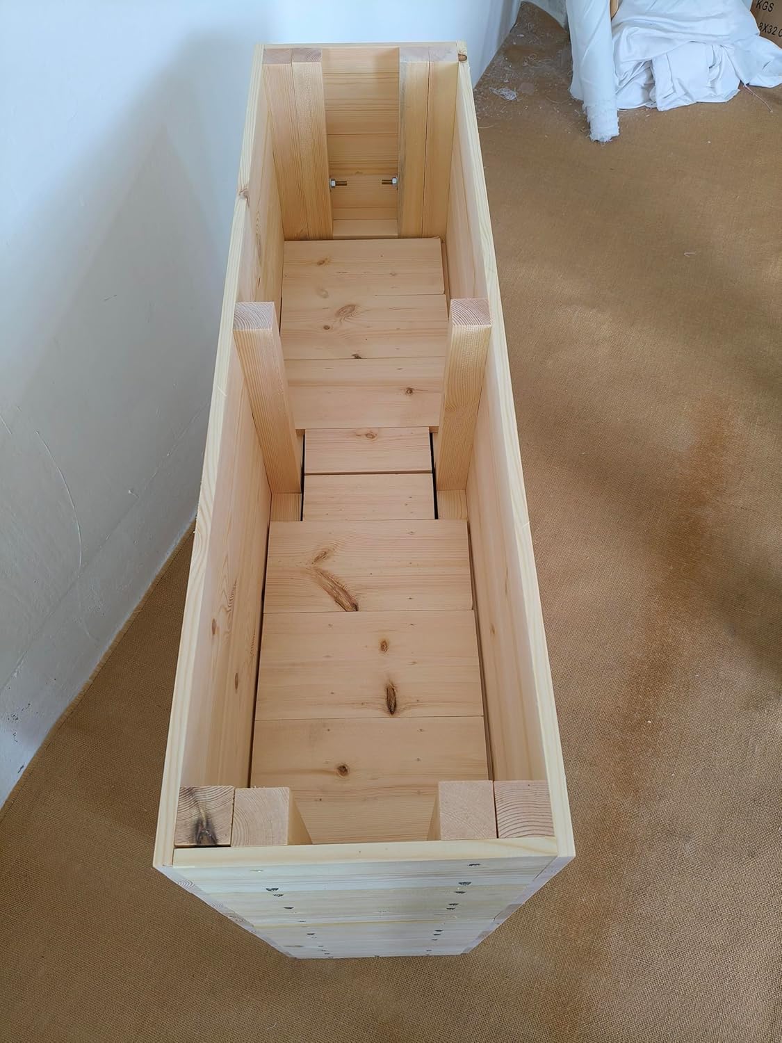 32” x 28” x 8” Premium Indoor/Outdoor Cafe Planter Barrier, Commercial Duty Planter Box, Wooden Planter