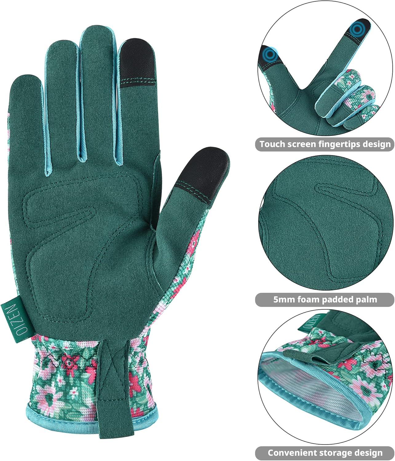 Gardening Gloves for Women and Men, Garden Gloves with Touch Screen, Thorn Proof Puncture Resistant Working Gloves, Gardening Gifts for Women, Size Medium