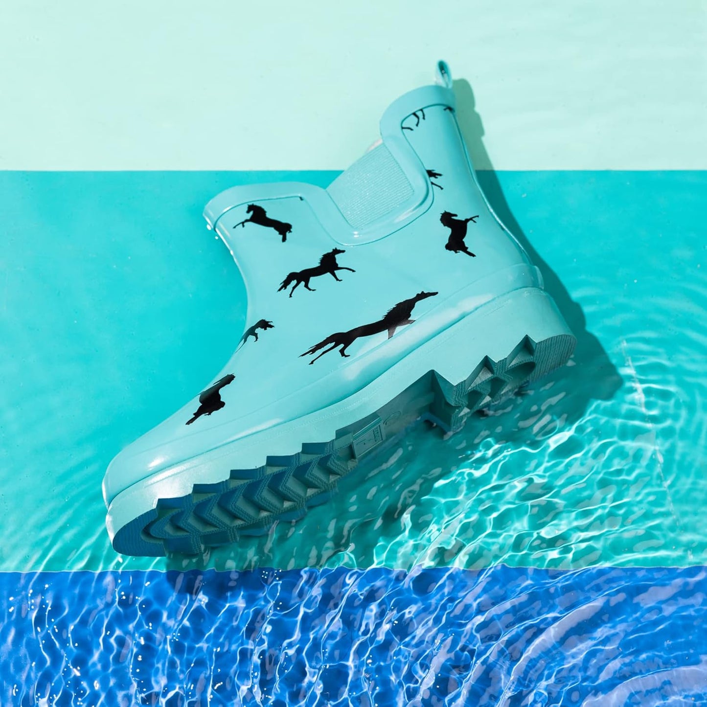 NORTY - Womens Ankle Rain Boots - Ladies Waterproof Winter Spring Garden Boot runs ½ size large