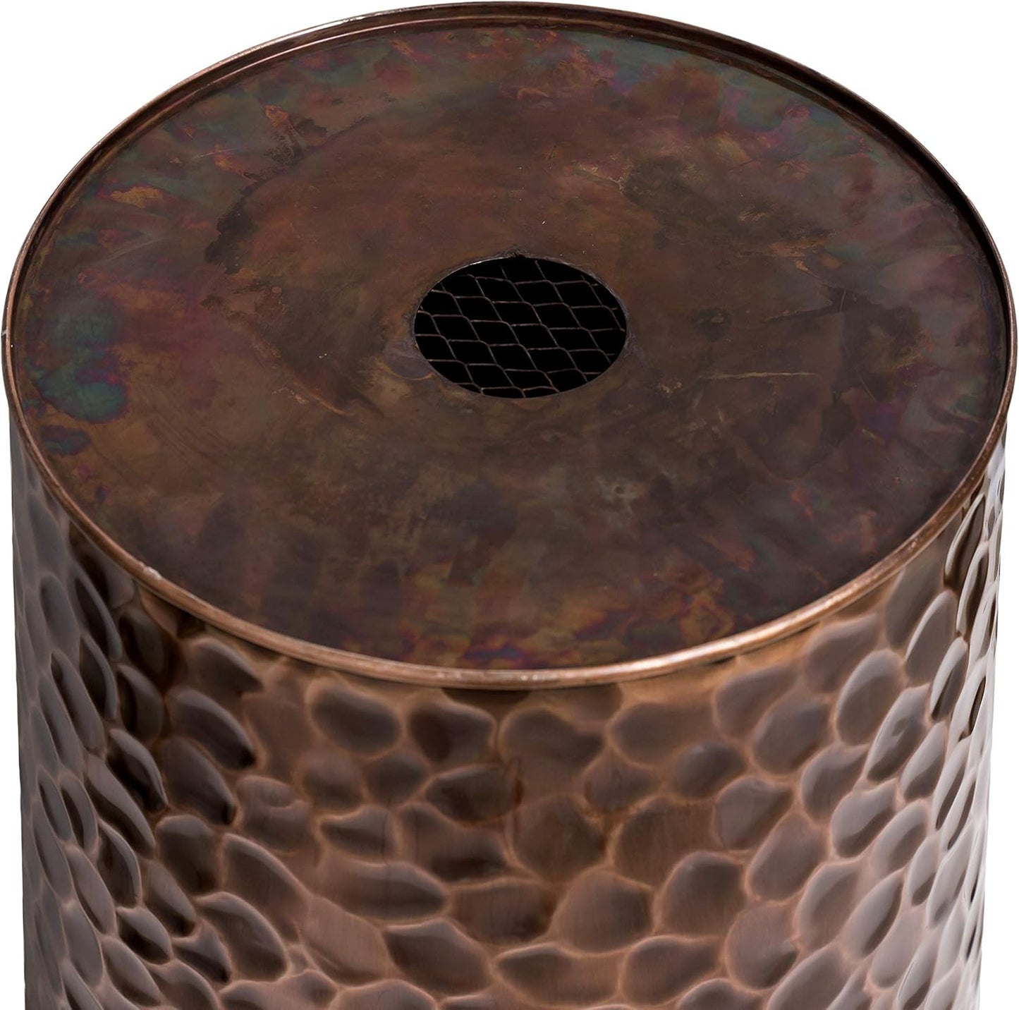 H Potter Large Outdoor Planter Tall Planter with Tray Indoor Copper Flower Pot Decorative Weather Resistant Garden Urn Deck Patio Plants Herbs Flowers Entryway Hallway Porch