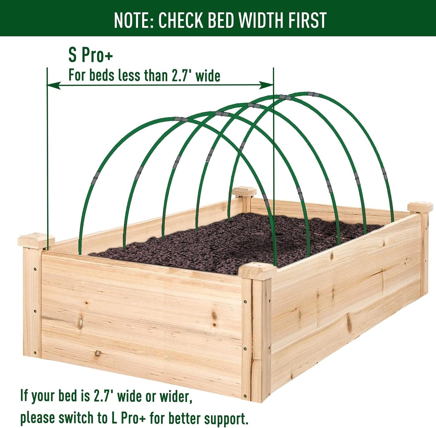 MAXPACE Greenhouse Hoops for DIY Grow Tunnels Less Than 2.7ft Wide, Rust-Free Fiberglass Support Hoops Frame for Garden Fabric, Plant Support Garden Stakes, Gardening Supplies, 50pcs