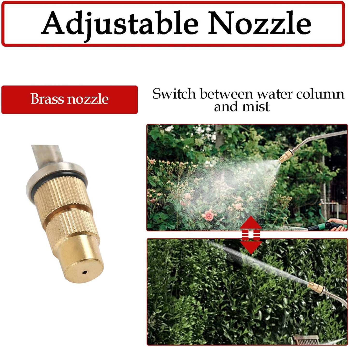 Hand Pump Sprayer Stainless Steel Sprayer for Indoor and Outdoor 1 Gallon Sprayer 12 in Wand 3.3 FT Hose