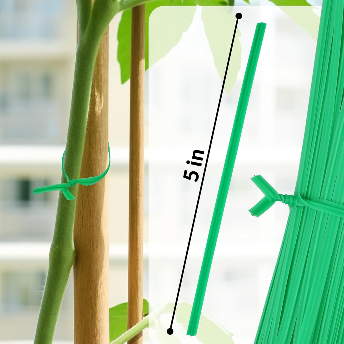 Gardzen 300 pcs 5" Twist Ties, Reusable Coated Wire Plant Ties, Ideal for Sealing Plastic Bags, Bread Bags, Organizing Cords, Gardening Activities