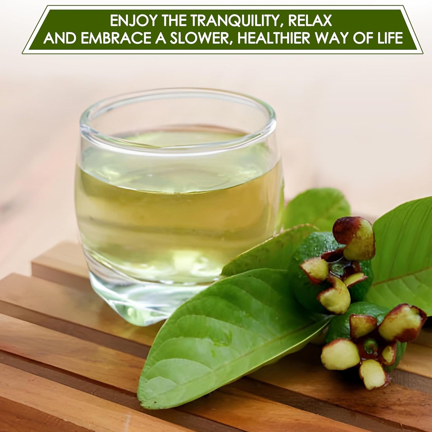 NHAT ANH FARM - Premium Guava Tea Bags - Dried Guava Leaves 40 Tea Bags, 2.5g/bag) - 100% Natural And Pure, Sugar/Caffeine/Gluten Free. Good For Your Health