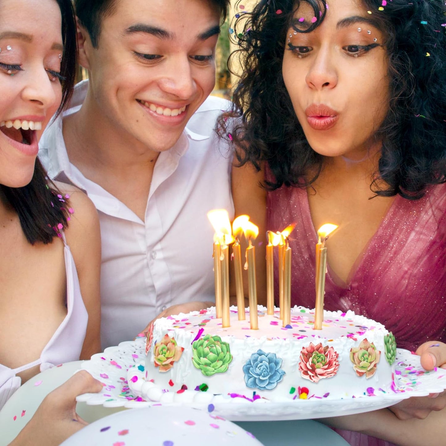 Edible Wafer Succulents - Cake and Cupcake Toppers, Decoration Premium Crafted in the USA