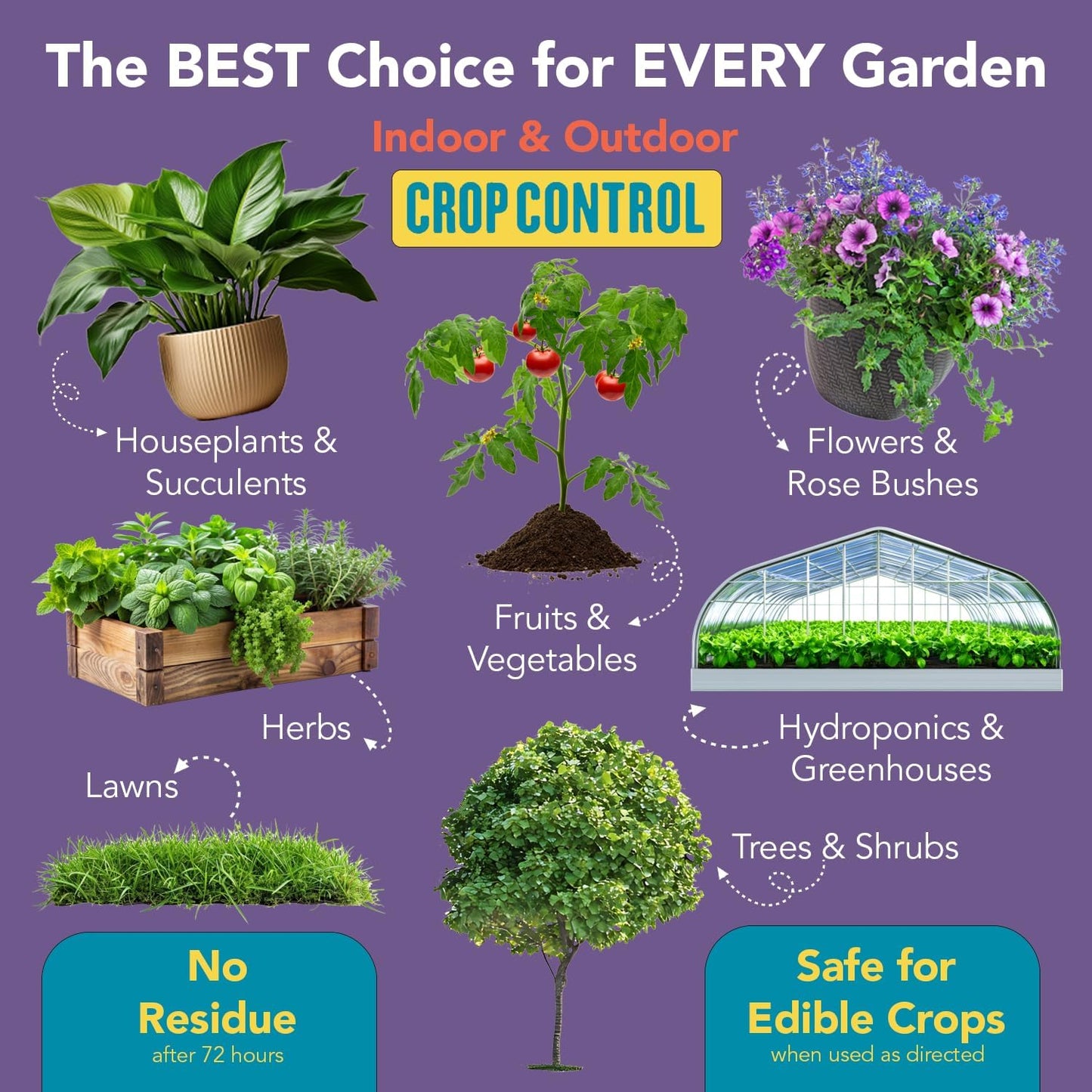 Trifecta Crop Control Super Concentrate All-in-One Natural Pesticide, Fungicide, Miticide, Insecticide, Help Defeat Spider Mites, Powdery Mildew, Botrytis, Mold and More on Plants 32 OZ