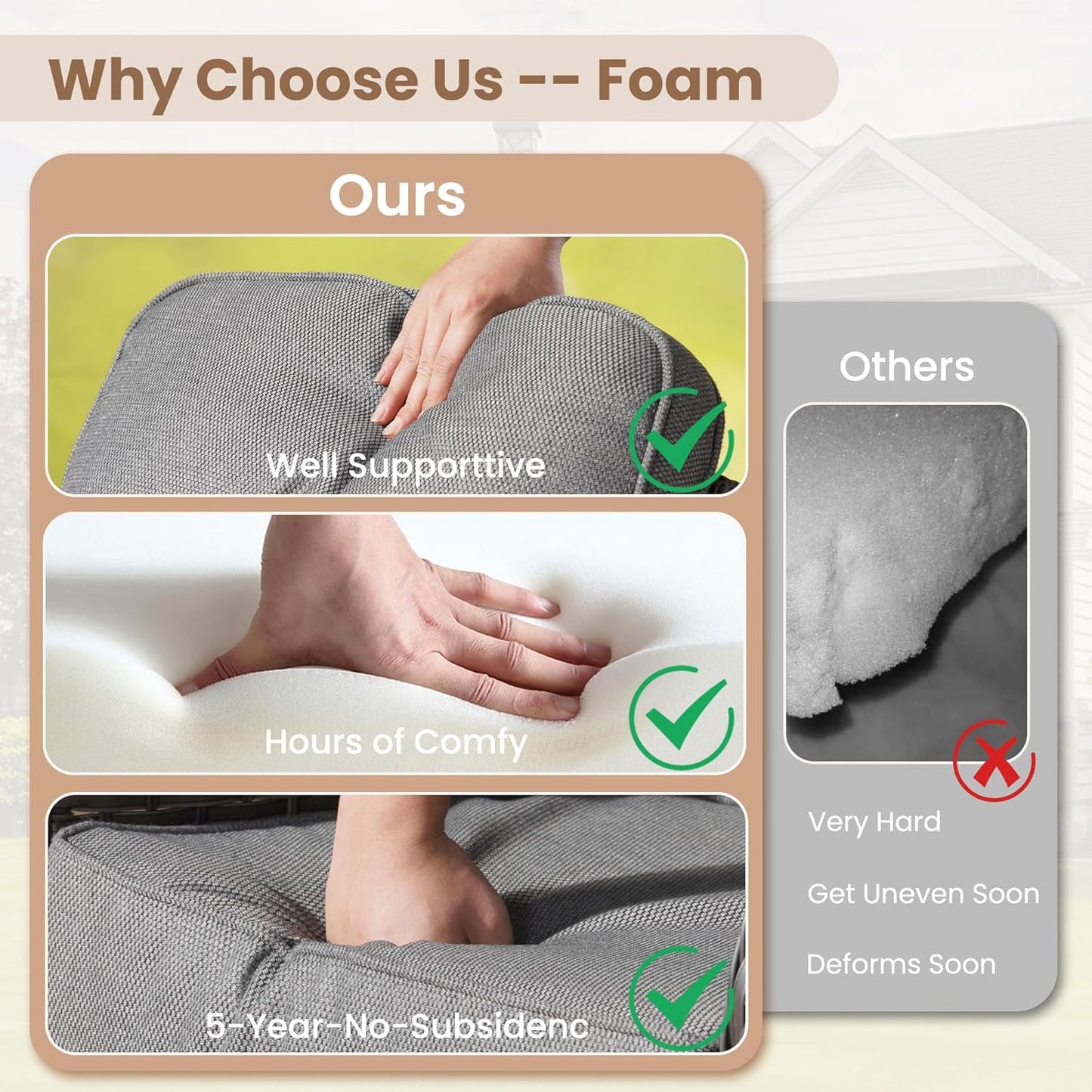 HOOOWOOO Patio Furniture Set,2 Pieces Outdoor Wicker Chairs Set,All Weather Bistro Chairs with Comfy High Back,Dark Gray