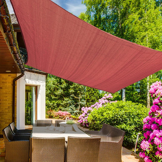 KANAGAWA 14'X18' Rust Red Custom Size Sun Shade Sail Rectangle UV Block Canopy Cover for Patio Backyard Lawn Garden Outdoor (Customized Available)