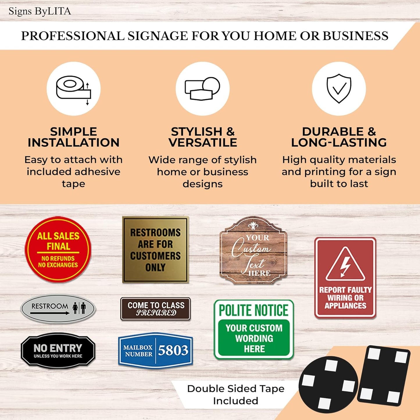 Signs ByLITA Standard Sprinkler Room Sign (Red/Yellow) - Large 2 Pack