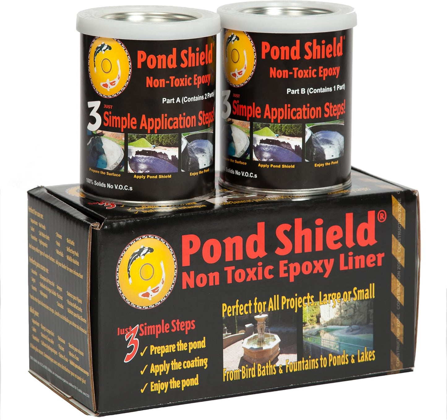 Pond Armor SKU-CBROWN-QT-R Chocolate Brown Pond Shield 1.5 Quart Kit Non-Toxic epoxy Coating