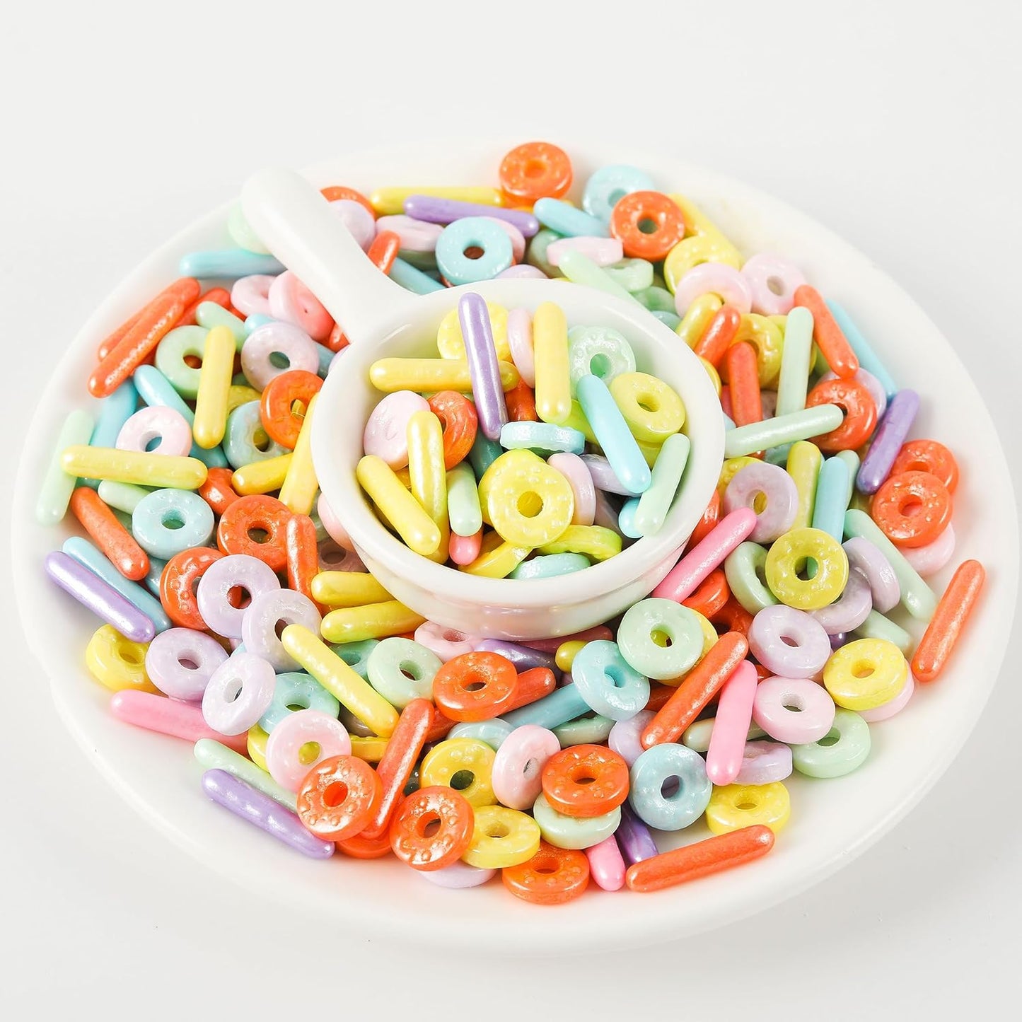 Kasvan Donut Sugar Sprinkles - Edible Candy Pearls 130g/4.58 Oz, Mix Size, Baking Cake Decorations, Ice Cream Toppings and Cookie Decorating, Wedding Party Chirstmas Supplies