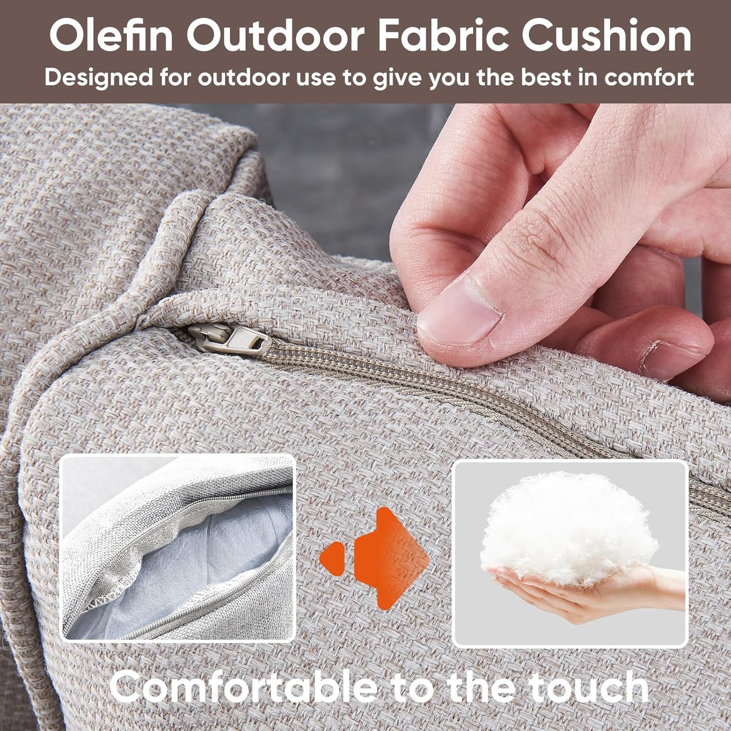 HUMMUH 11 Pieces Patio Furniture Set with Fire Pit,Outdoor Modular Sectional Couch Loveseat Chairs with Table,All Weather PE Wicker Patio Conversation Sets for Deck Porch Backyard