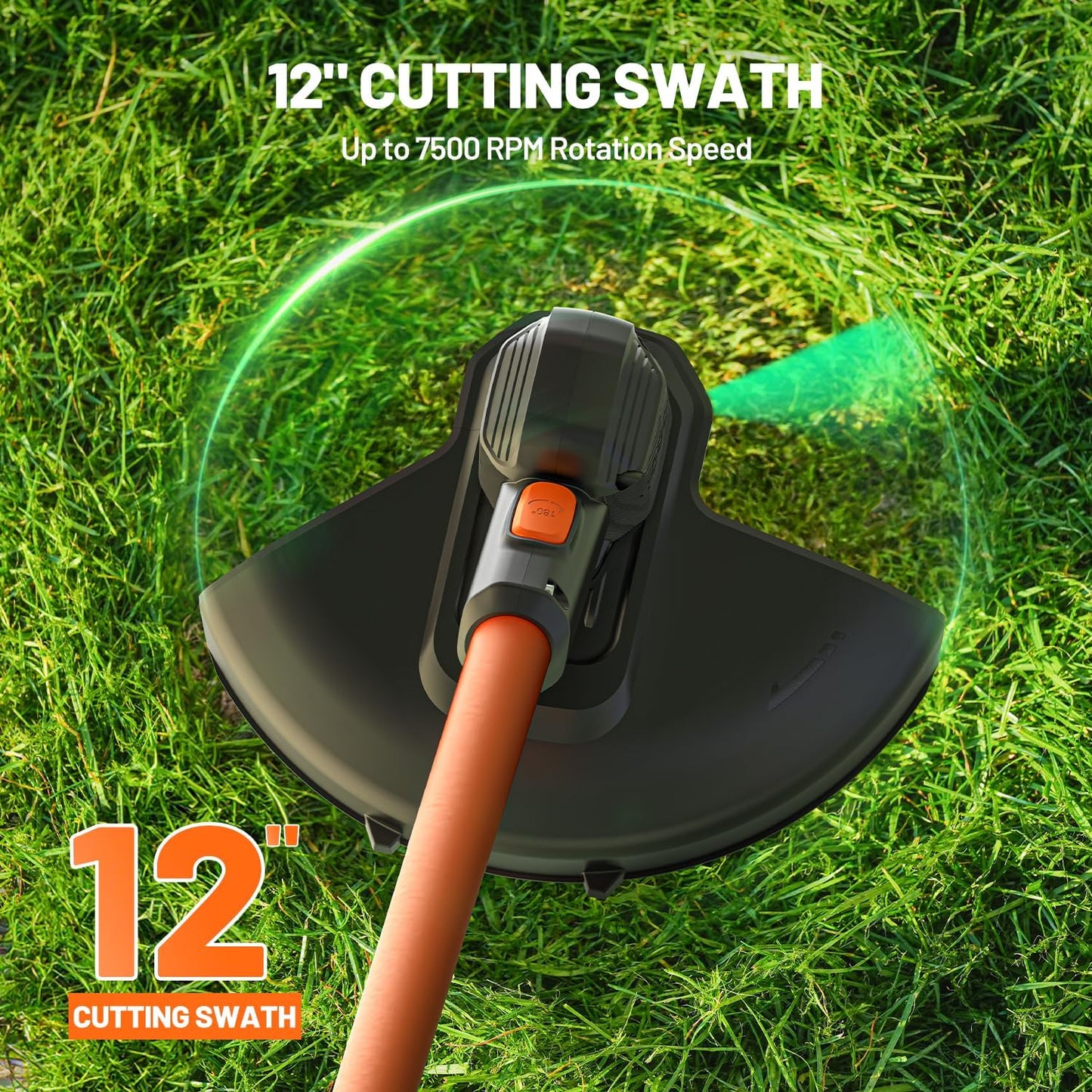 Litheli Cordless Weed Wacker 12 Inch, U20 Handy+ 20V String Trimmer & Weed Eater with 2.0Ah Battery, Grass Trimmer Tools for Garden, Yard and Farm