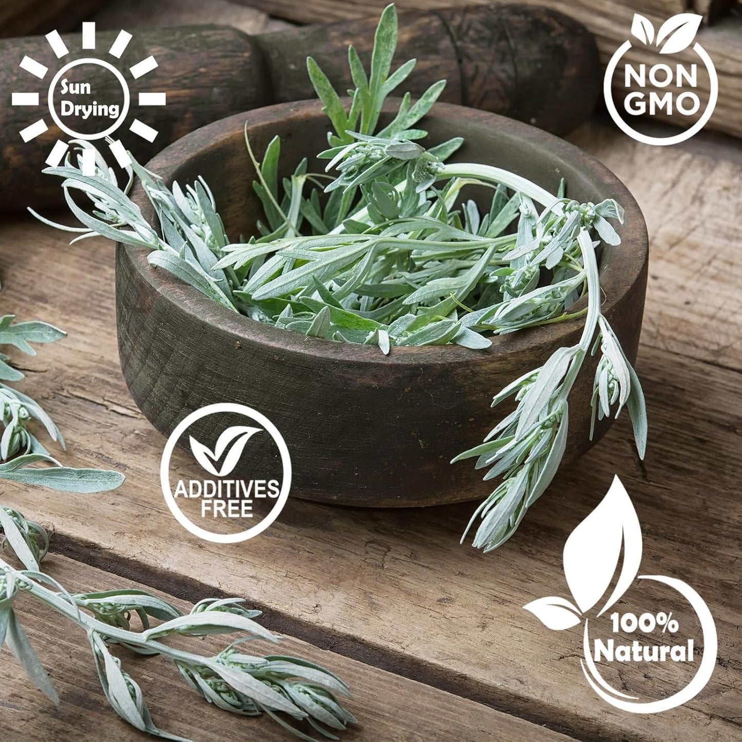 TEARELAE - Natural Mugwort Herb Dried Leaves - 4oz/114g - Mugwort Tea Loose Leaf - Non-GMO, Sulfur-free - 100% Pure Premium Dried Herbs - Help Sleep A Lucid Dream