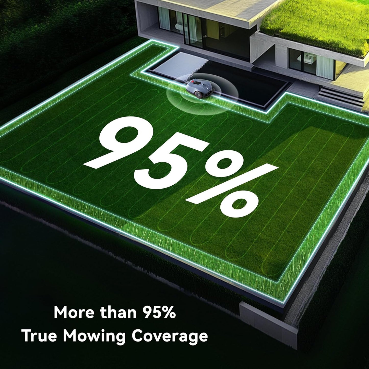 Neomow X SE Robot Lawn Mower Perimeter Wire Free for 0.75 Acre 3D LiDAR SLAM+Vision Mapping Robotic Lawnmower with 4G, No RTK Station Required, AI Accurate Obstacle Avoidance, App Control, Anti-Theft