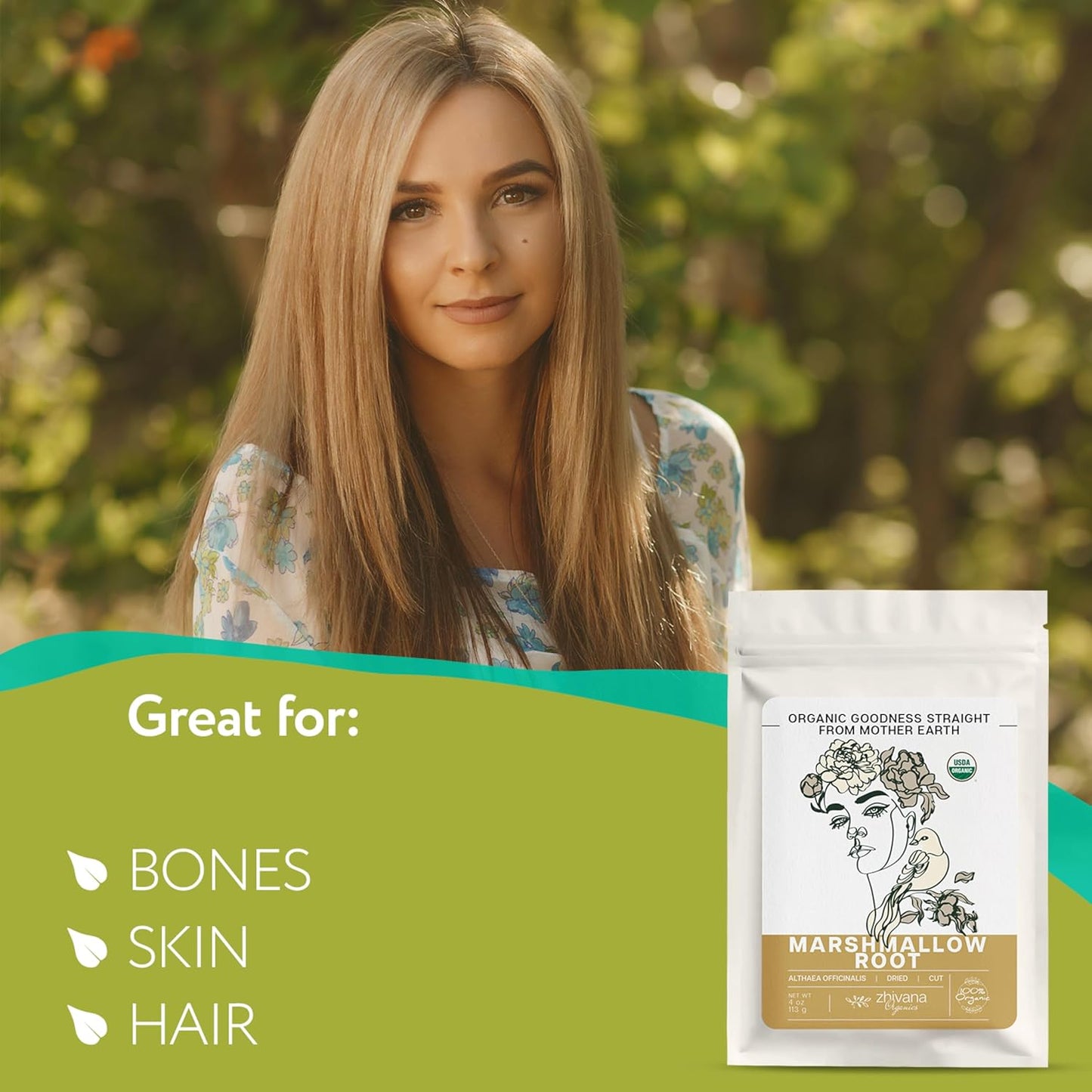 Marshmallow Root Tea (Althea Officinalis) – Organic Marshmallow Root – Throat Tea - Gut Lining, Digestion, Respiratory Health - Blood, Bones, Skin, Hair - Marshmellow Herb – 4 Ounces