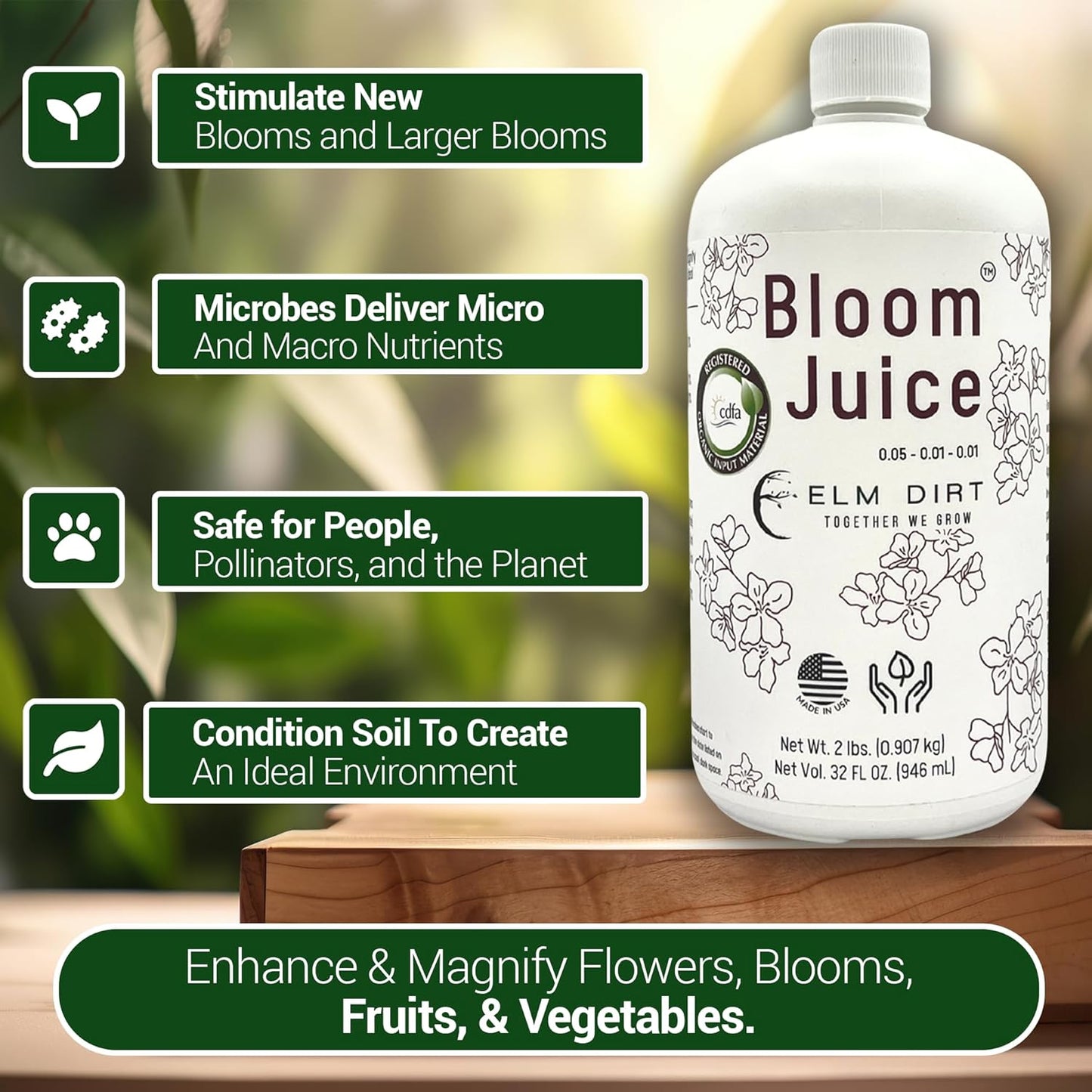 Elm Dirt's Bloom Juice for All Flowering Plants (3 Bottles)