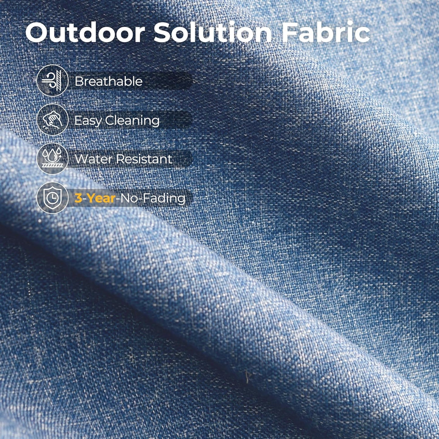 HOOOWOOO Outdoor Sectional Patio Furniture Set,7 Pieces Wicker Conversation Sets,Extra Deep Out Door Sofa Outside Furniture Couch with Ottoman,Denim Blue