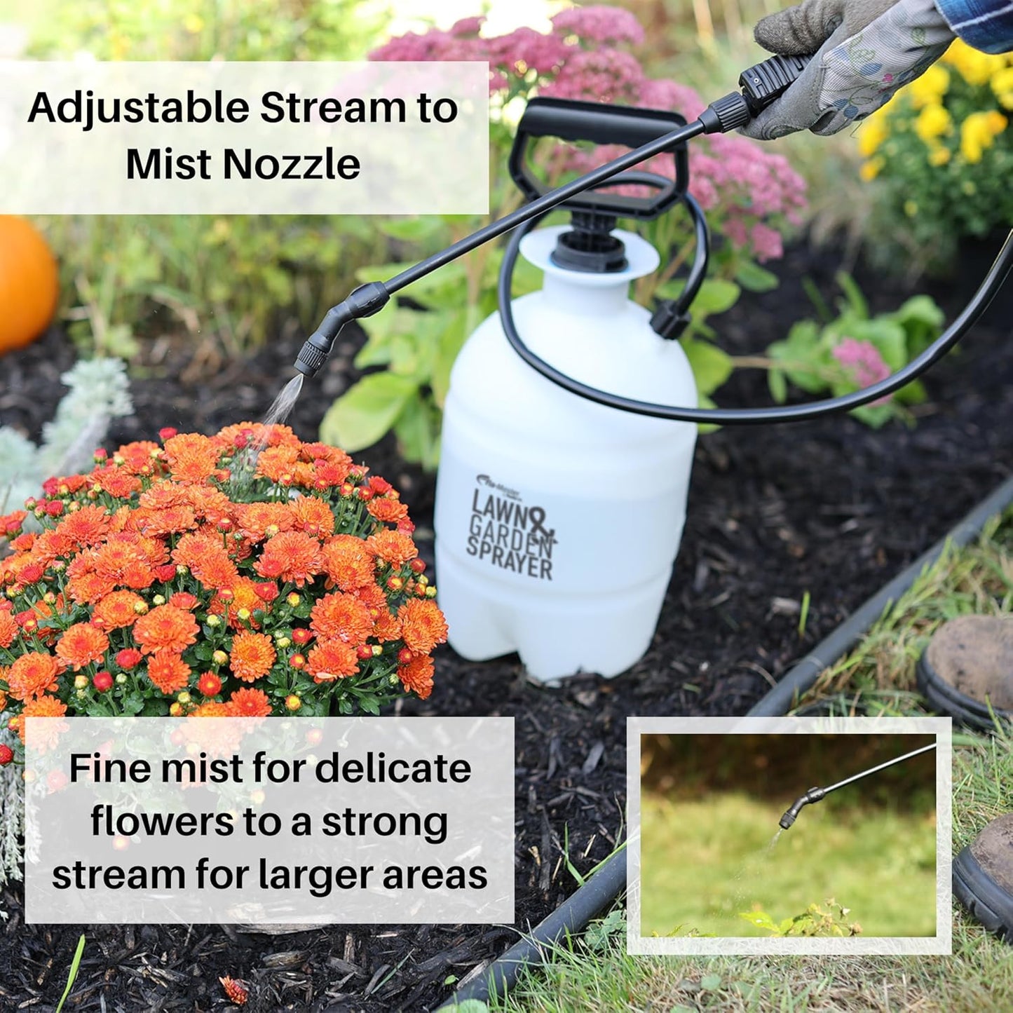 Flo-Master by Hudson 24101 1 Gallon Lawn and Garden Tank Sprayer, Translucent