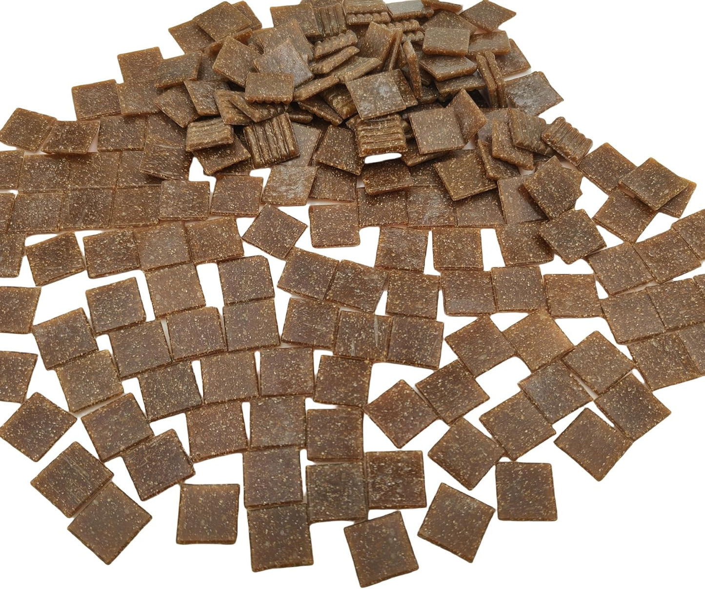 3/4 inch Quartz Glass Mosaic Tiles for Crafts, 1.1 LB, Square Mosaic Pieces for DIY Picture, Home Mosaic Decoration (Coffee)