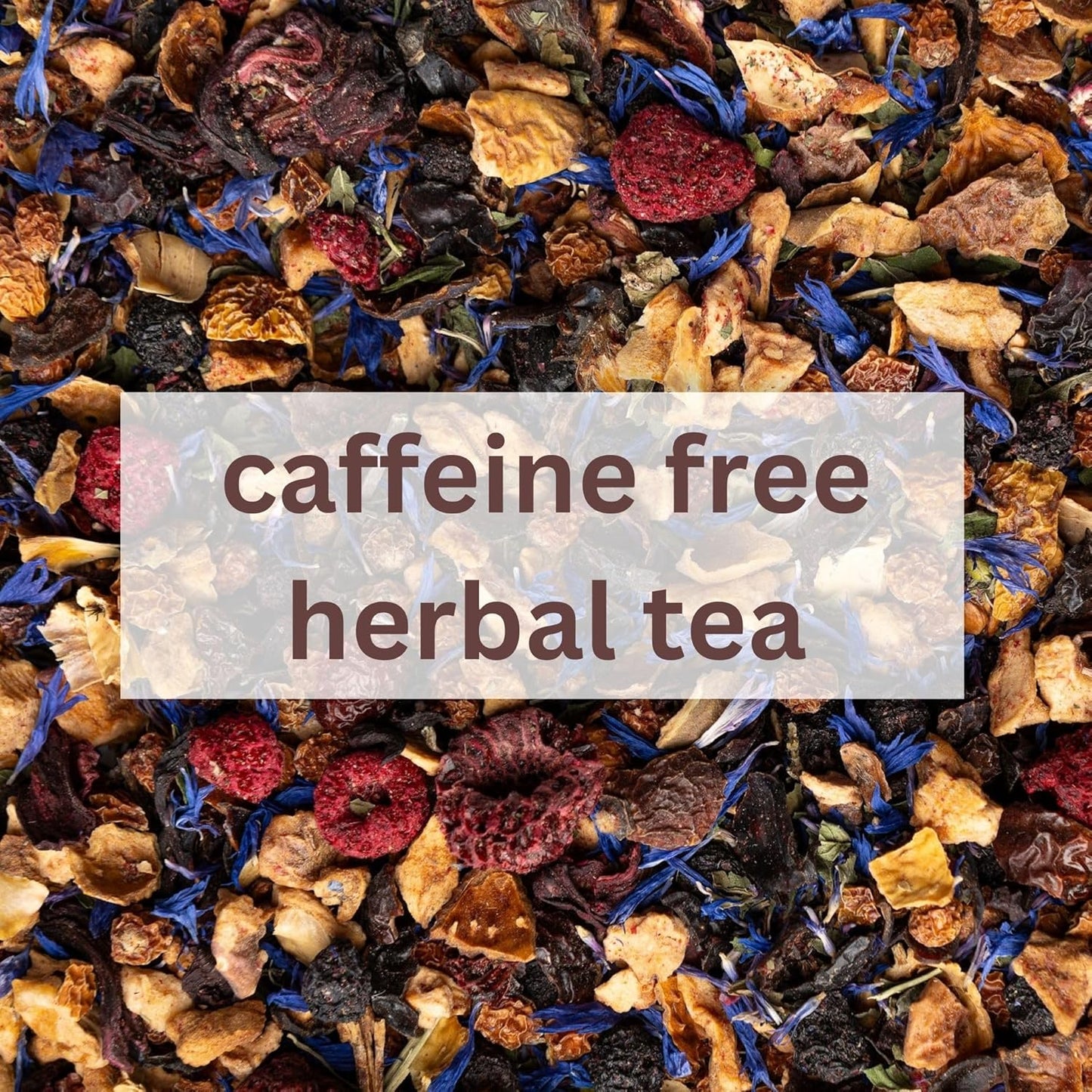Loose Leaf Tea No Caffeine with Raspberry, Cornflower, Rosehip & Hibiscus (4oz.) – Fruit Tea Summer Herbal Infusion with Wild Berries