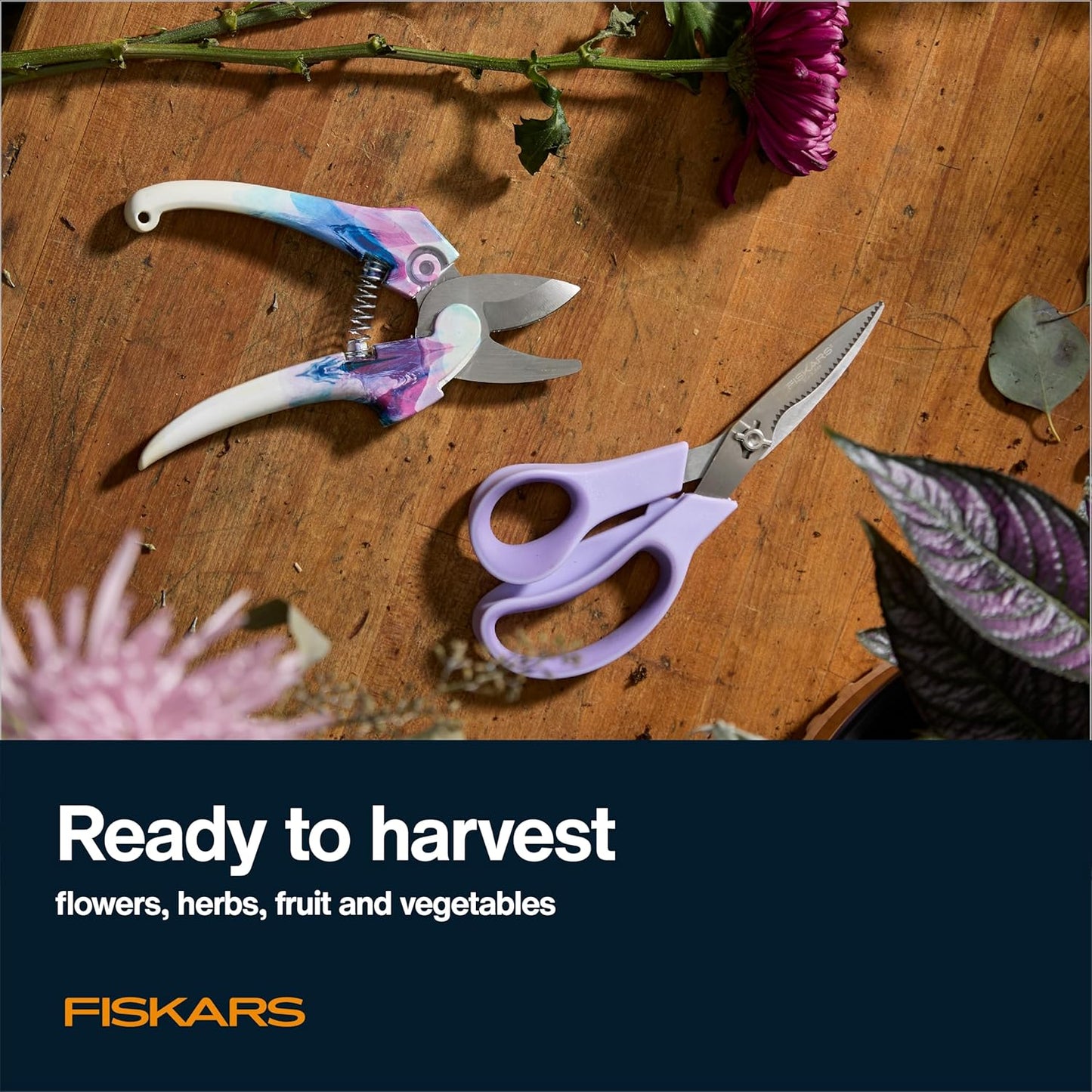 Fiskars Pruner and Veggie Shears Set, Explore Collection