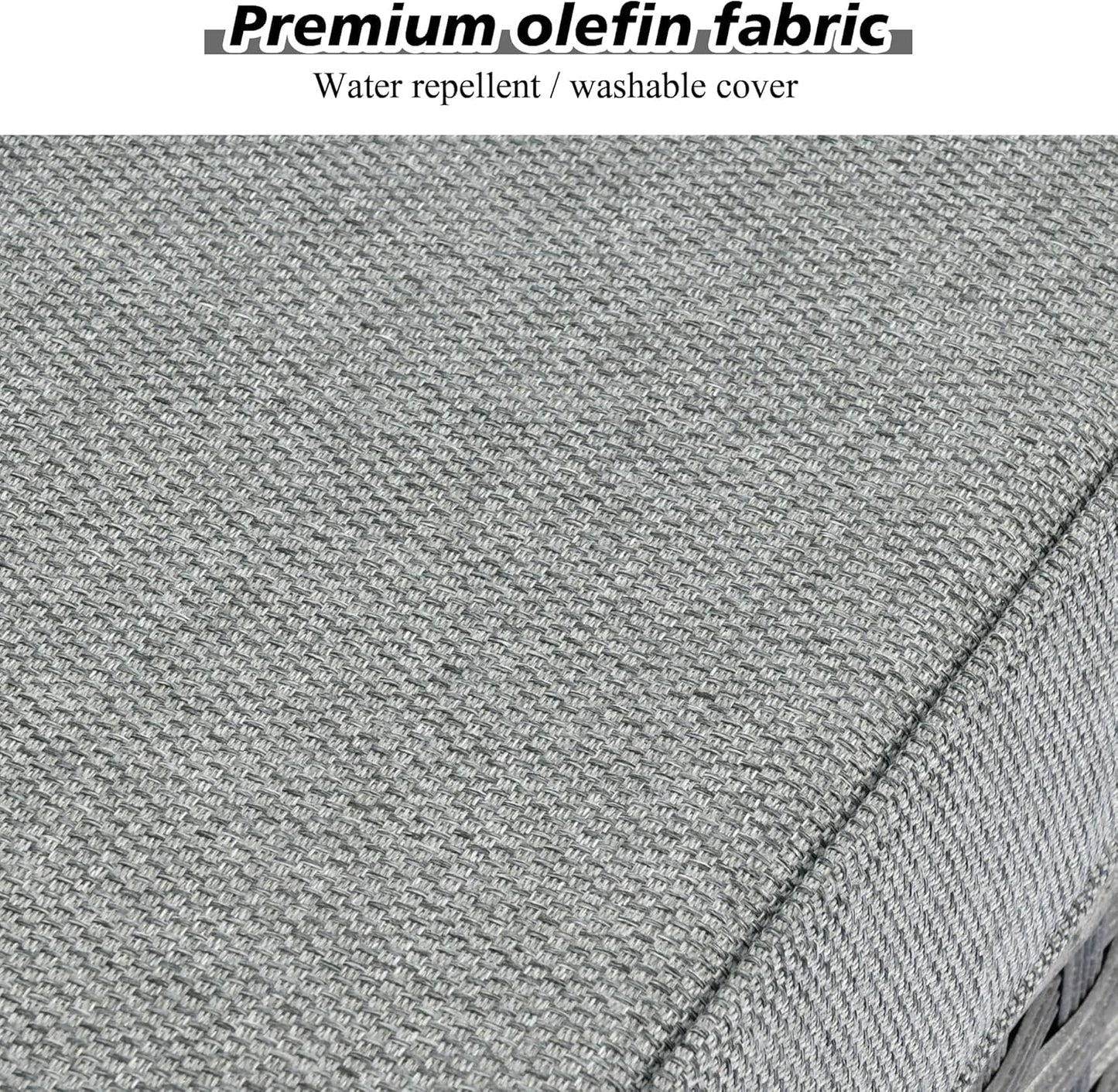 HOOOWOOO Modular Patio Outdoor Sectional Furniture Set,6 Piece Wicker Conversation Sofa Set,Out Door Couch Set with Wide Arm for Outside All Weather(Dark Grey)