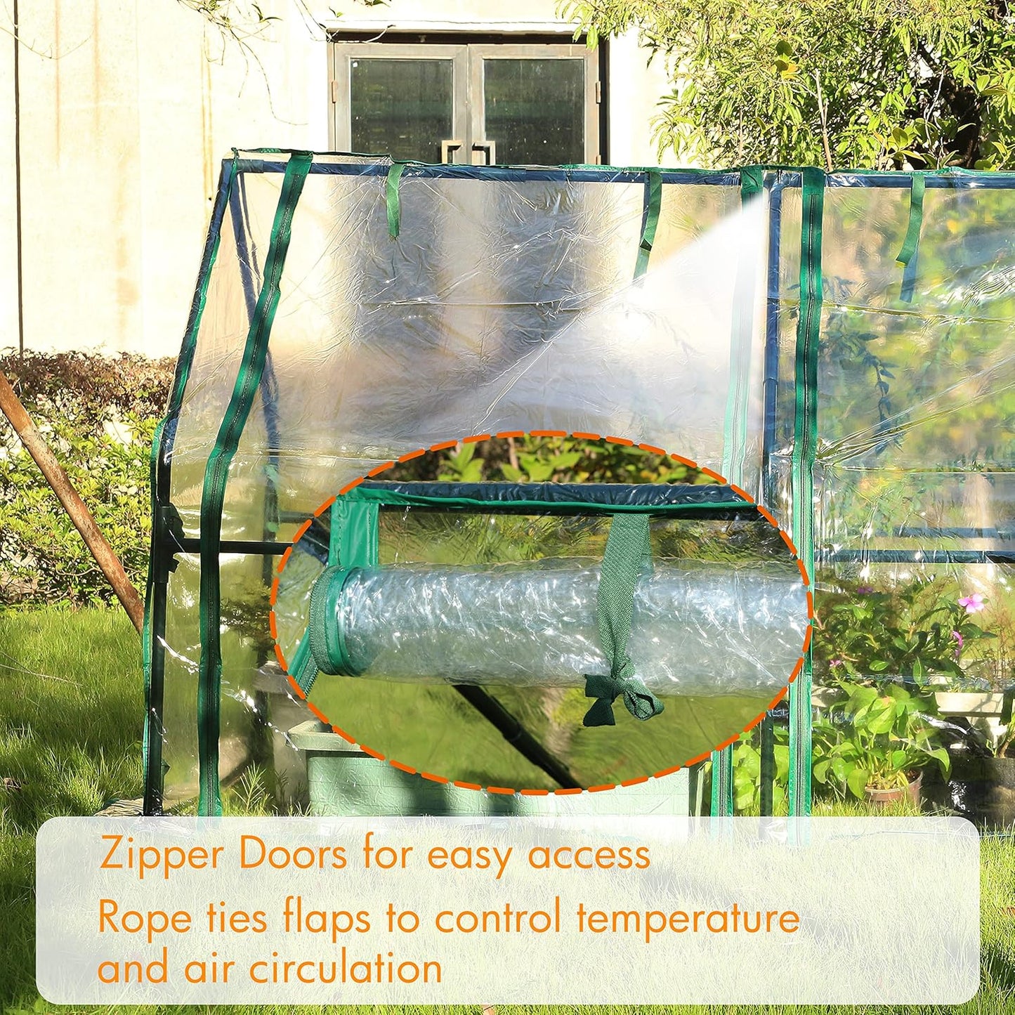 Gardzen Mini Greenhouse Heavy Duty Portable Green House, Clear Tent Small Greenhouse for Indoor Outdoor Plants 71.7”(L) x36.2”(W) x42.5”(H)