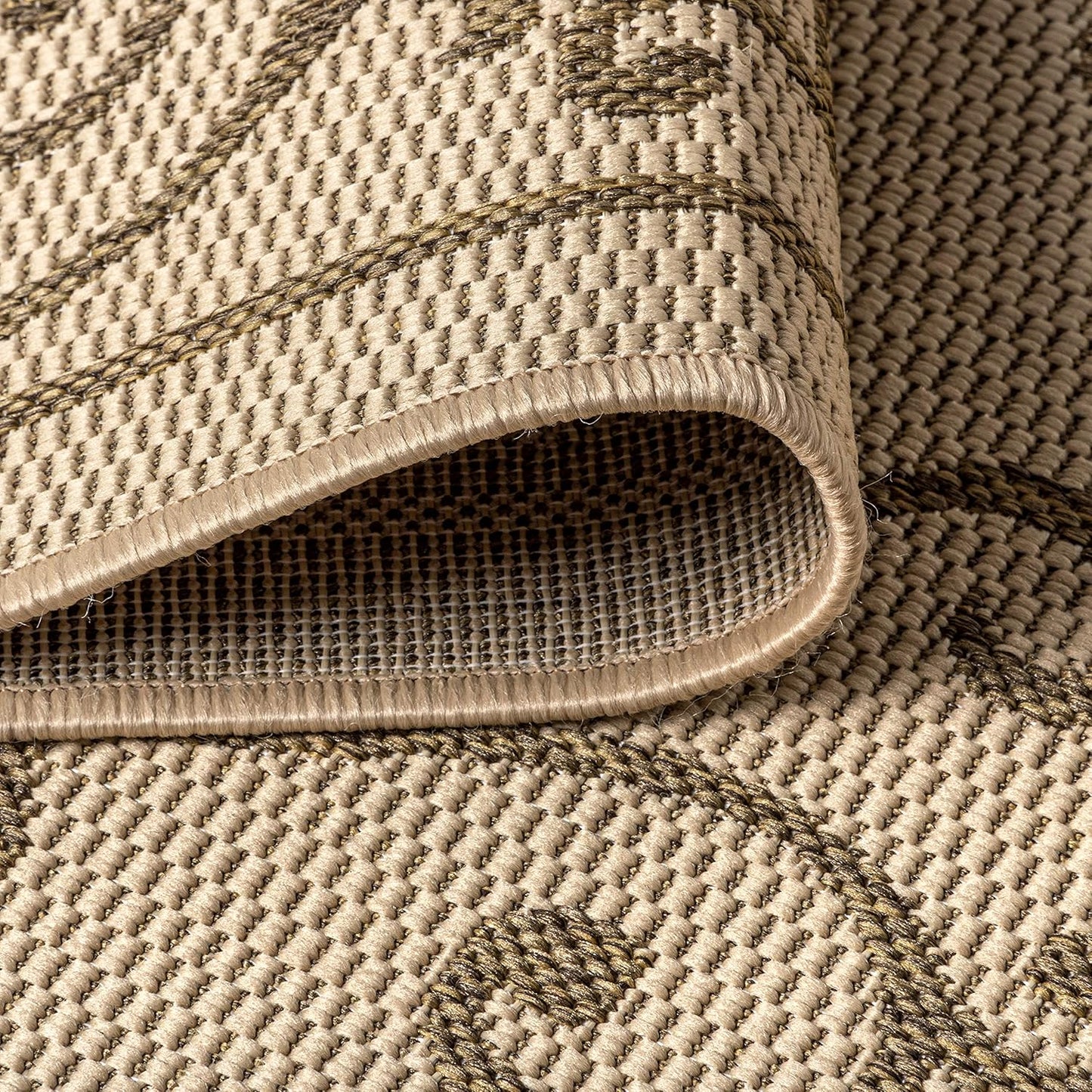 JONATHAN Y SMB106A-8TGN Charleston Vintage Filigree Textured Weave Beige/Brown 8' Octagon Indoor/Outdoor Area Rug, Non-Shedding, Stain Resistant,Fade Resistant, Easy-Cleaning for Backyard Patio, Porch